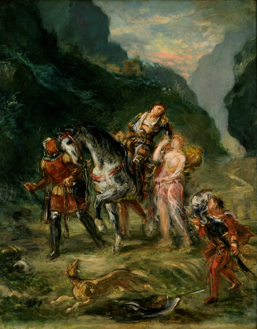 Angelica und der verwundete Medoro, ca. 1860 von Ferdinand Victor Eugene Delacroix