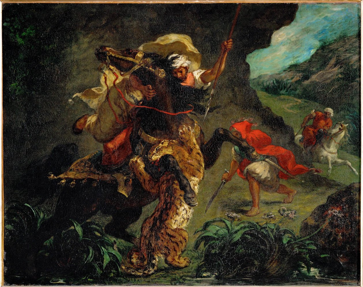 Die Tigerjagd von Ferdinand Victor Eugene Delacroix