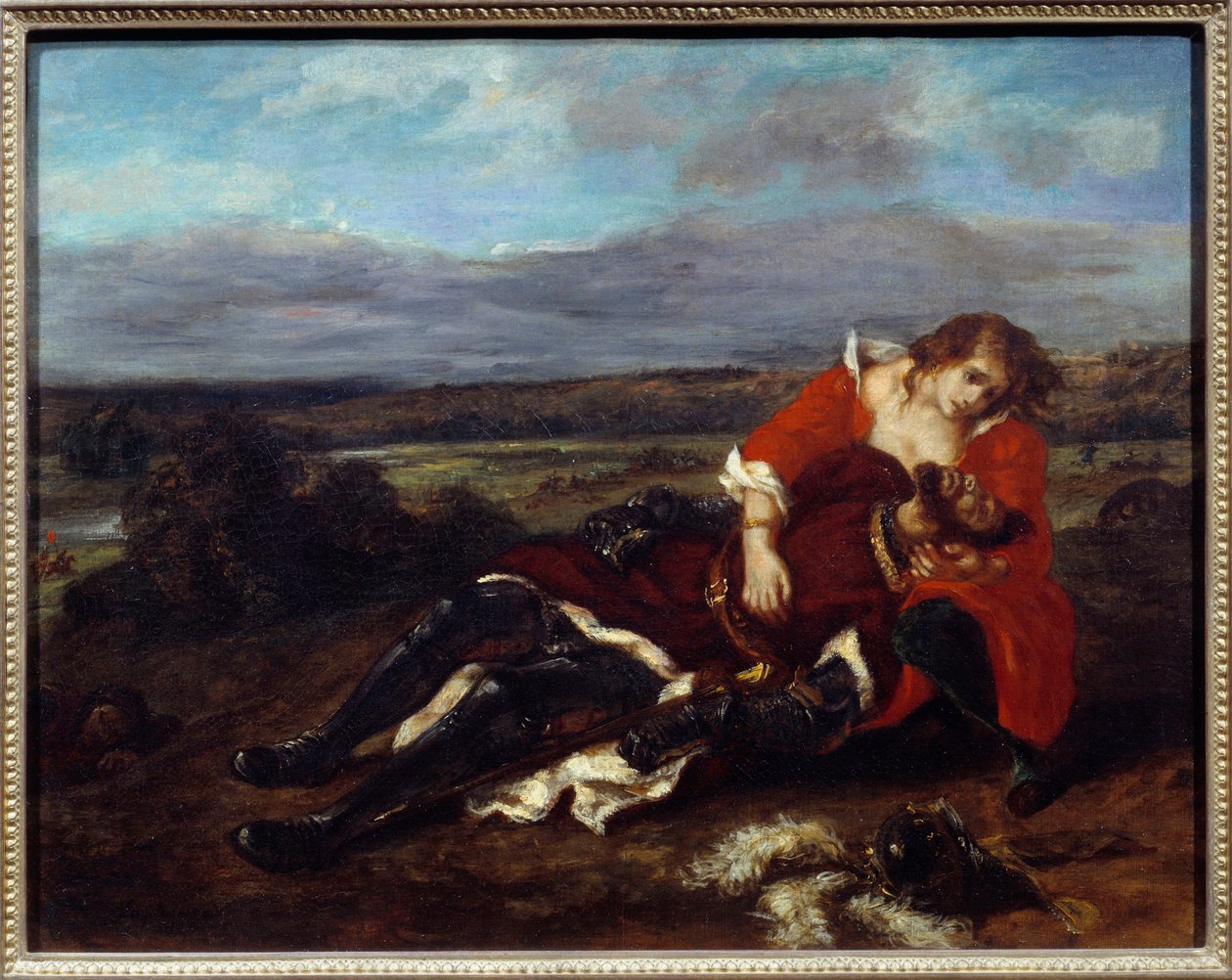 Tod von Lara. Gemälde von Eugene Delacroix (1798-1863) von Ferdinand Victor Eugene Delacroix