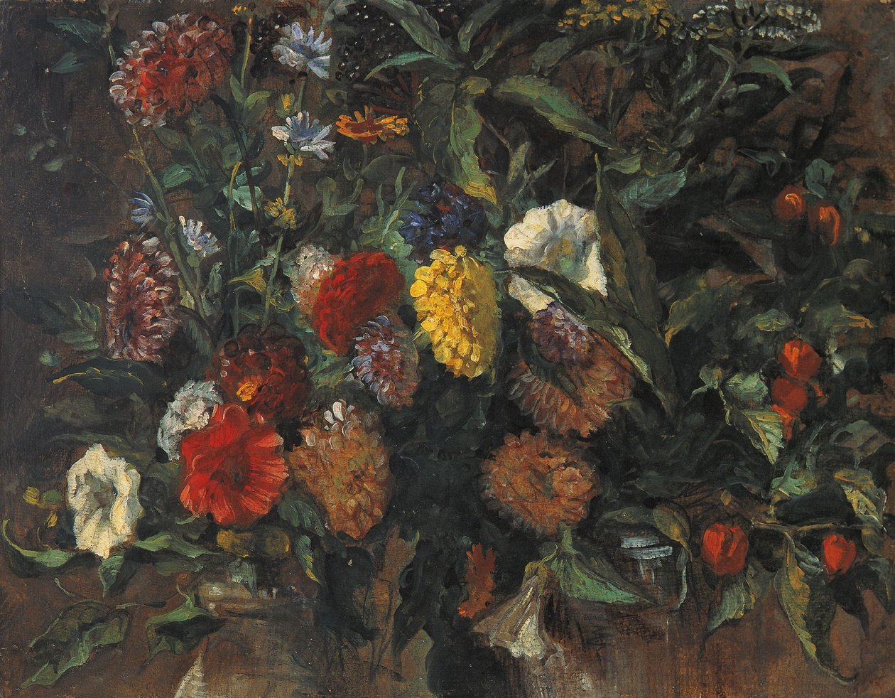 Blumenstillleben, um 1848 von Ferdinand Victor Eugene Delacroix