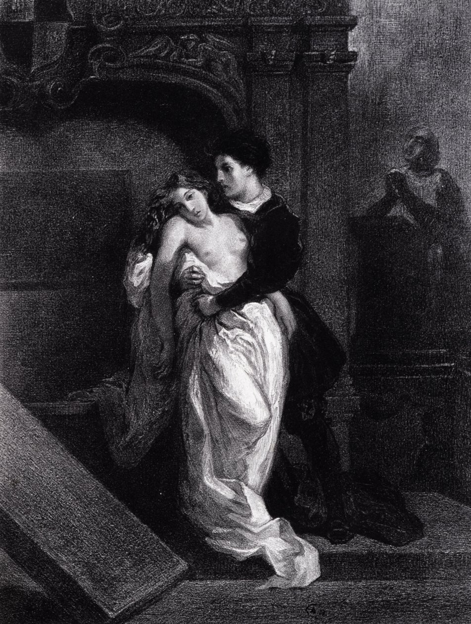 Romeo und Julia - Gravur von Eugène Delacroix von Ferdinand Victor Eugene Delacroix