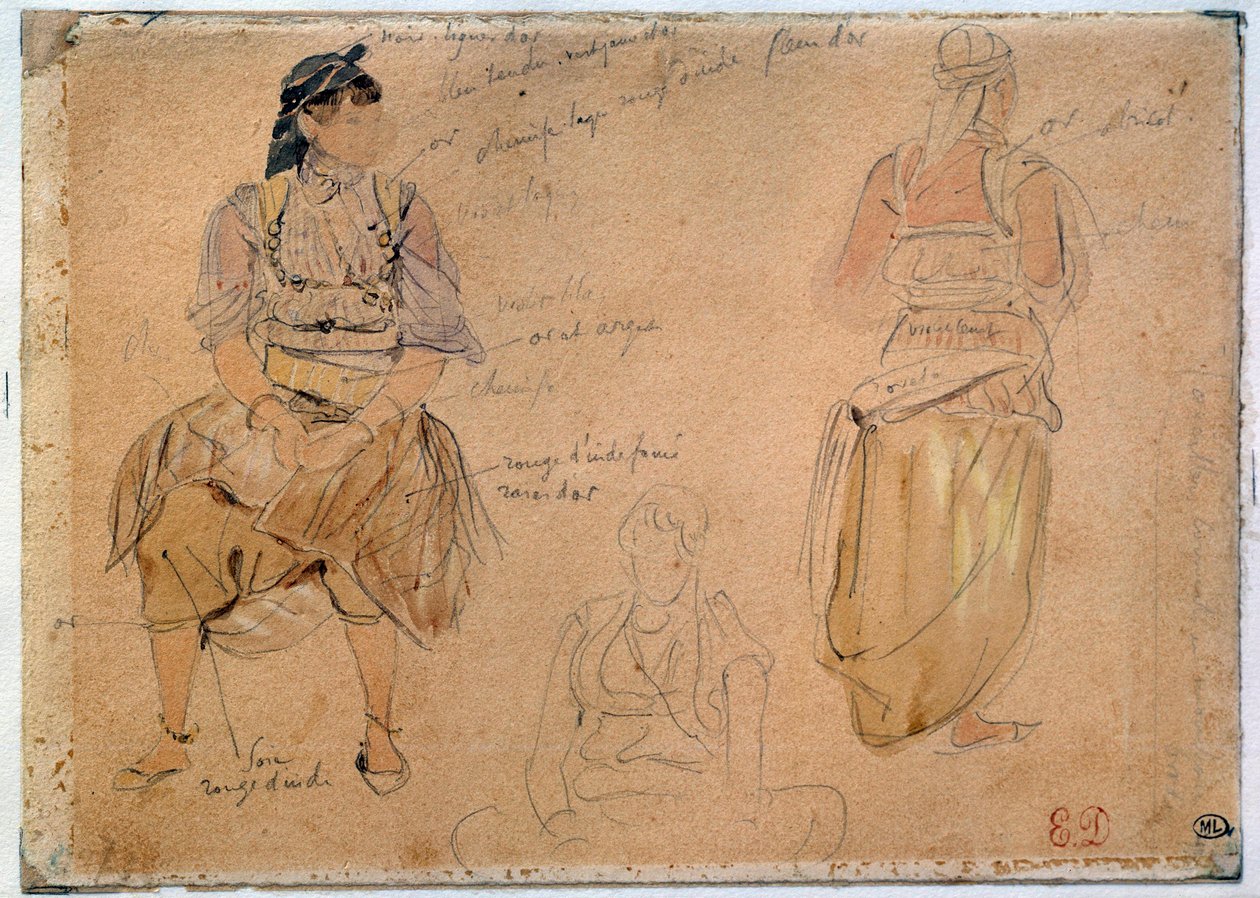 Studien arabischer Frauen von Ferdinand Victor Eugene Delacroix