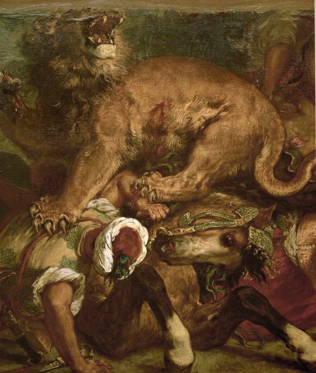 Die Löwenjagd von Ferdinand Victor Eugene Delacroix
