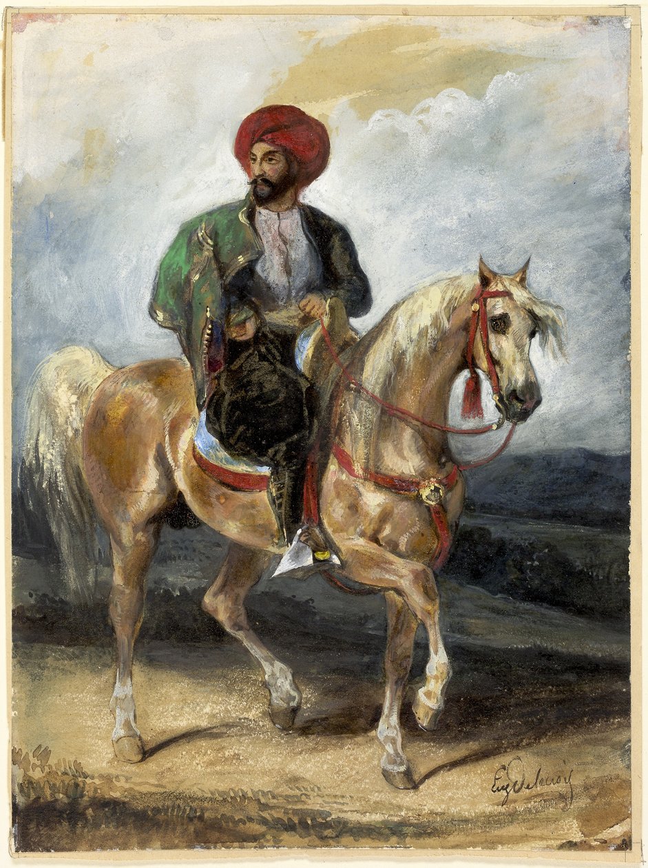 Der türkische Reiter, ca. 1834 von Ferdinand Victor Eugene Delacroix