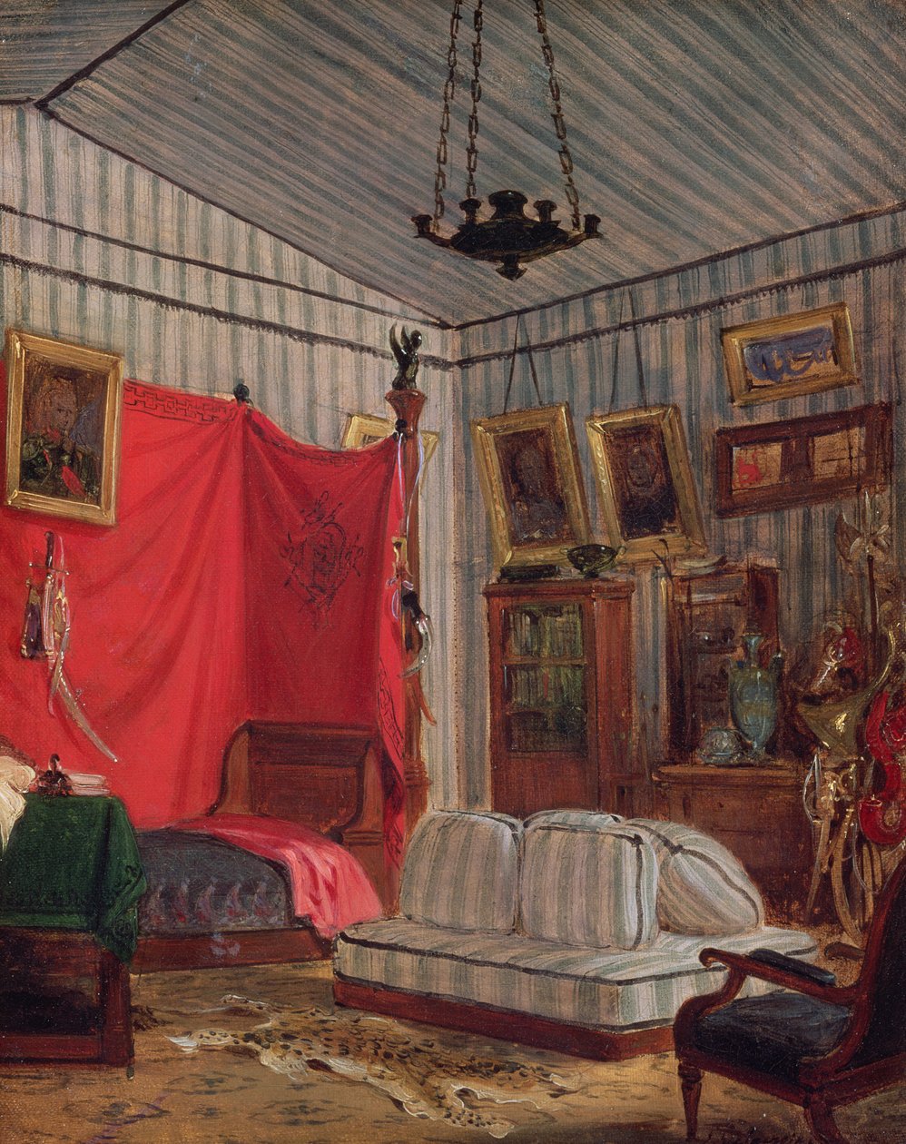 Das Apartment von Graf de Mornay, rue de Verneuil, Paris (Studie), 1833 von Ferdinand Victor Eugene Delacroix