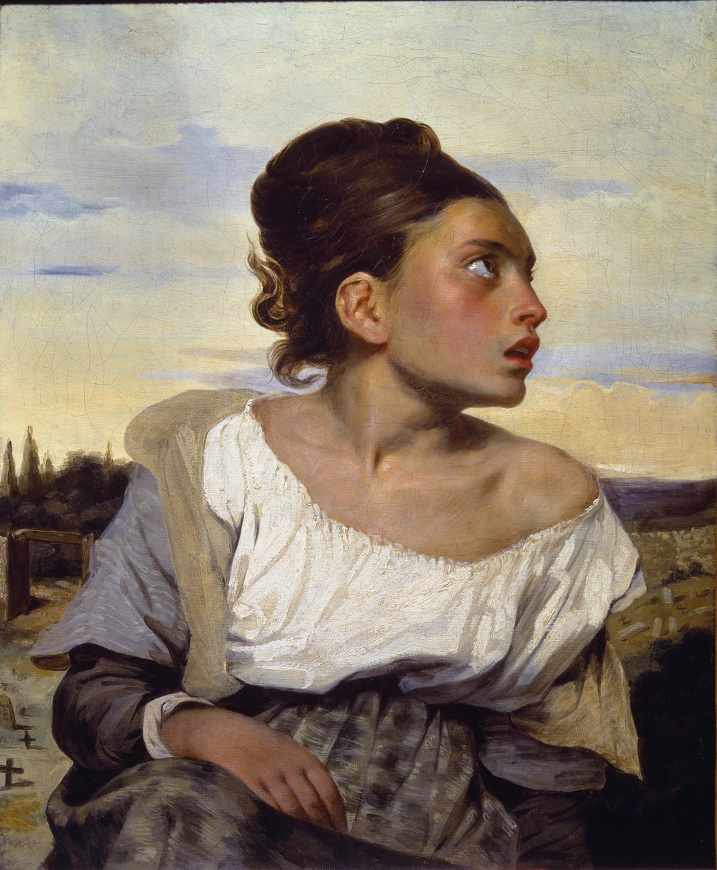 Junge Waise auf dem Friedhof von Ferdinand Victor Eugene Delacroix