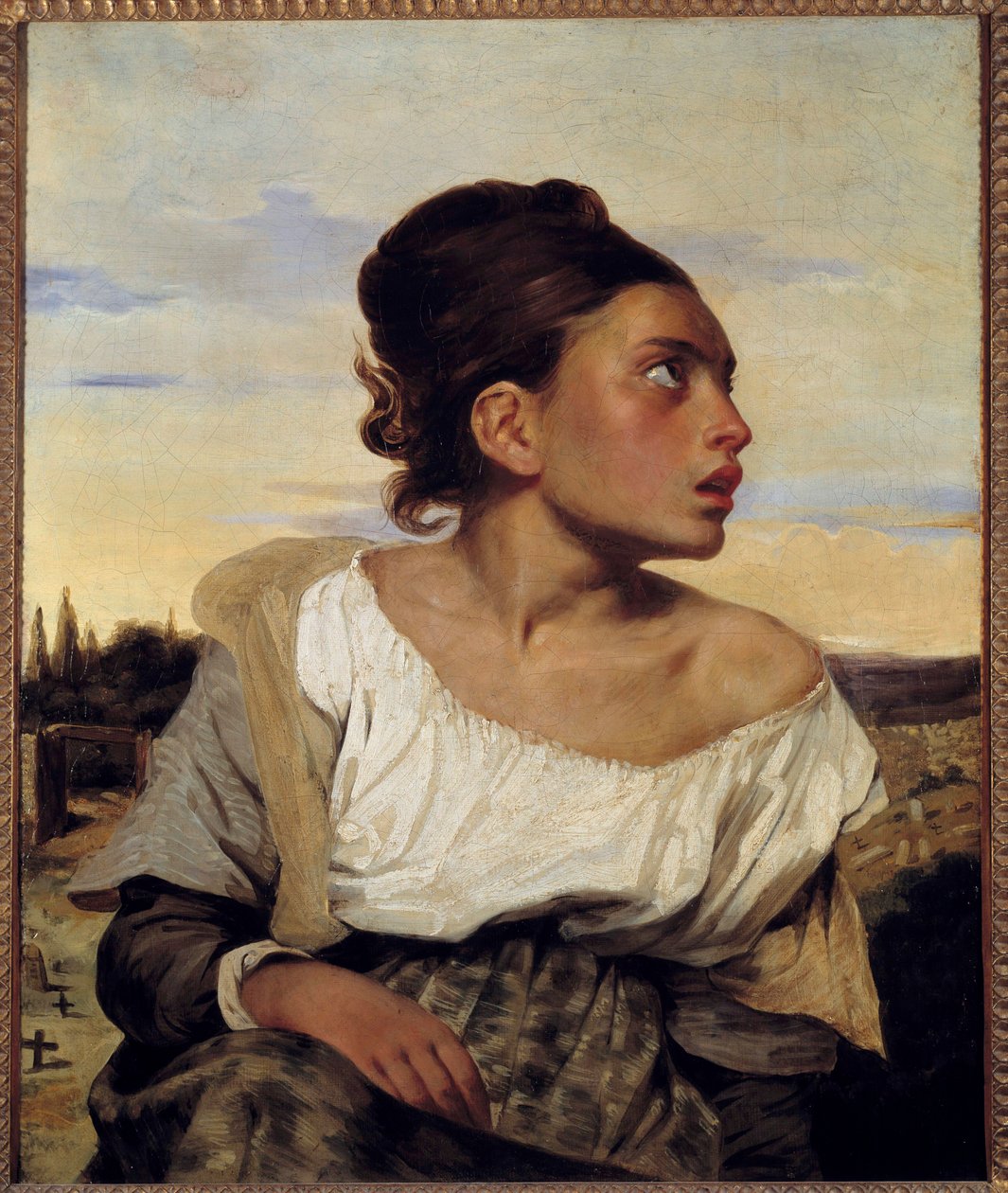 Junge Waise auf dem Friedhof von Ferdinand Victor Eugene Delacroix