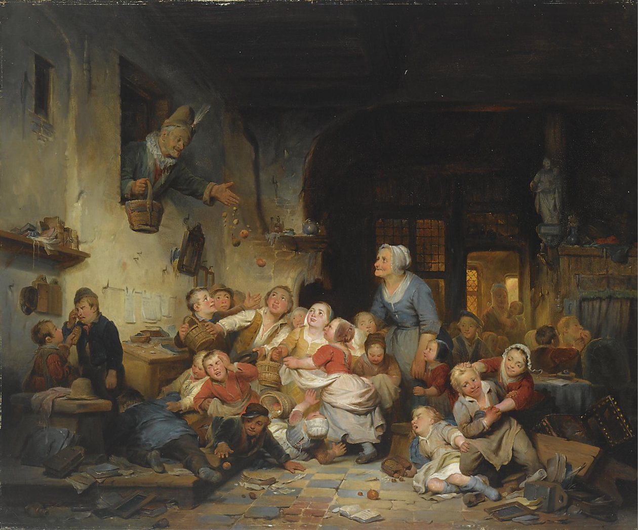 Die Dorfschule von Ferdinand de Braekeleer the Elder
