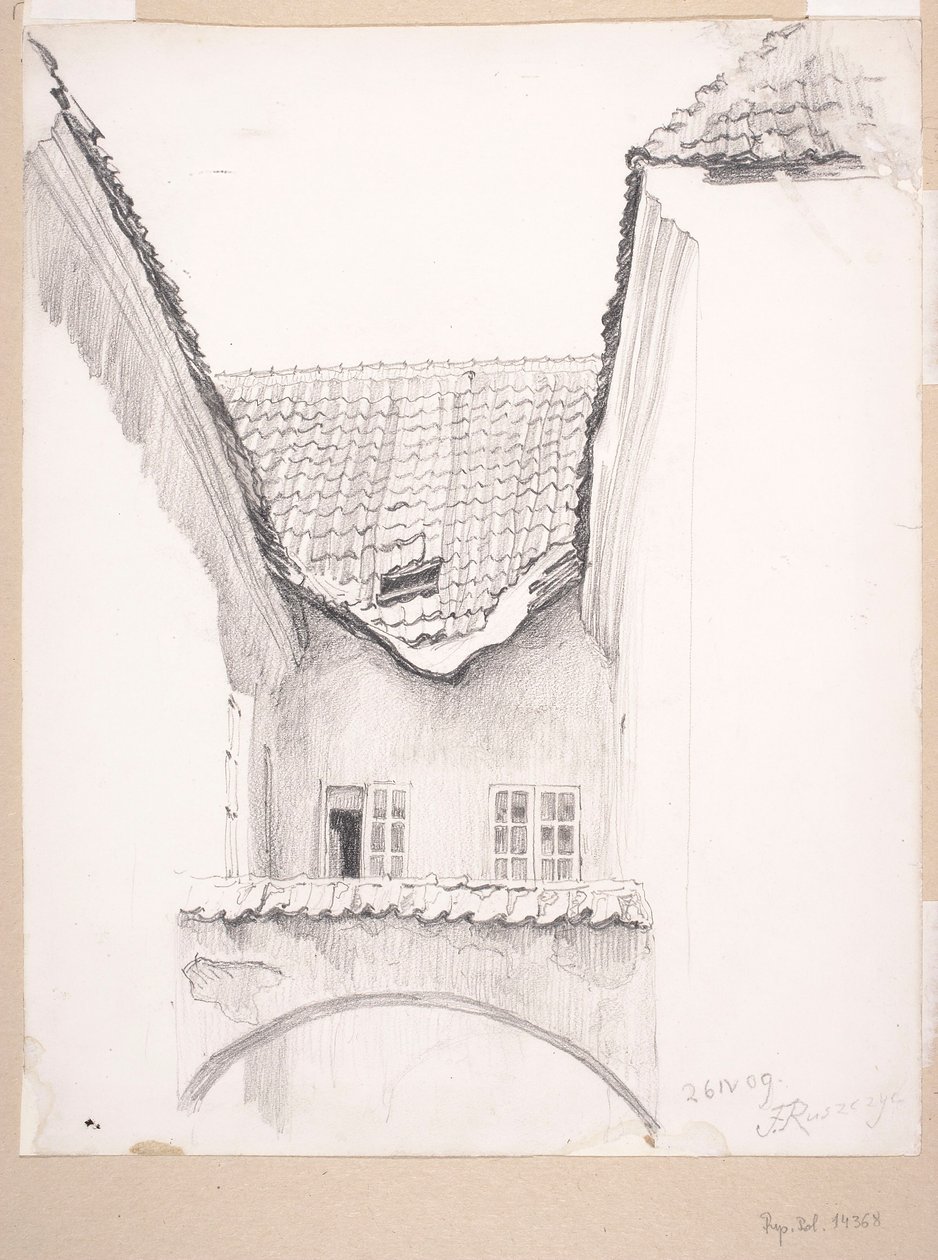 Fragment eines Hofes in Wilna von Ferdynand Ruszczyc