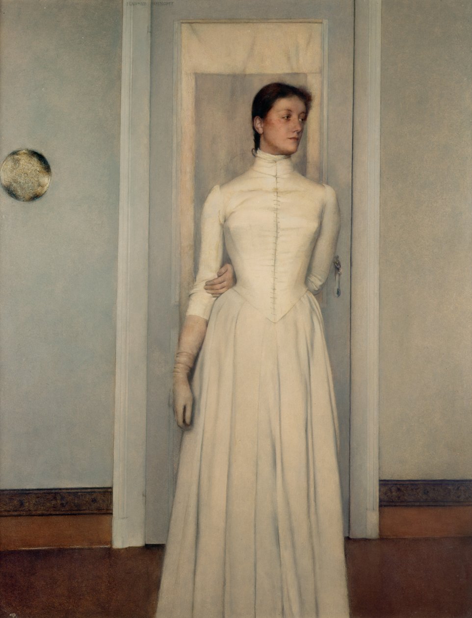 Porträt der Schwester des Künstlers, Marguerite Khnopff von Fernand Khnopff