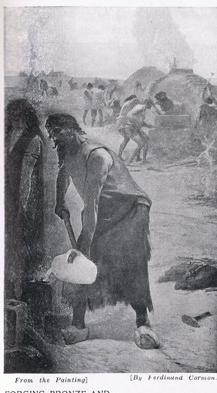 Bronze- und Eisenschmieden, Illustration aus 