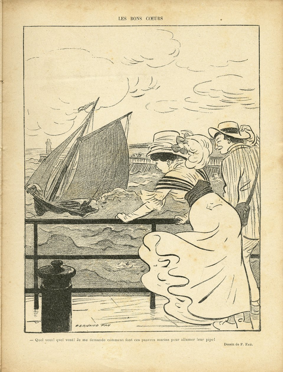 Illustration von Fernand Fau (1858-1919) in Le Rire von Fernand Fau
