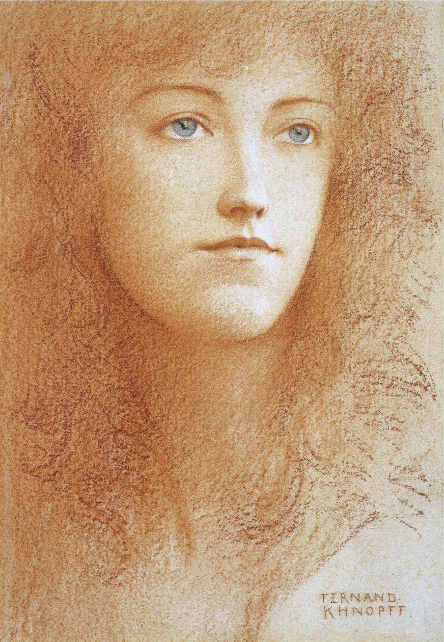 Porträt einer jungen englischen Frau von Fernand Khnopff
