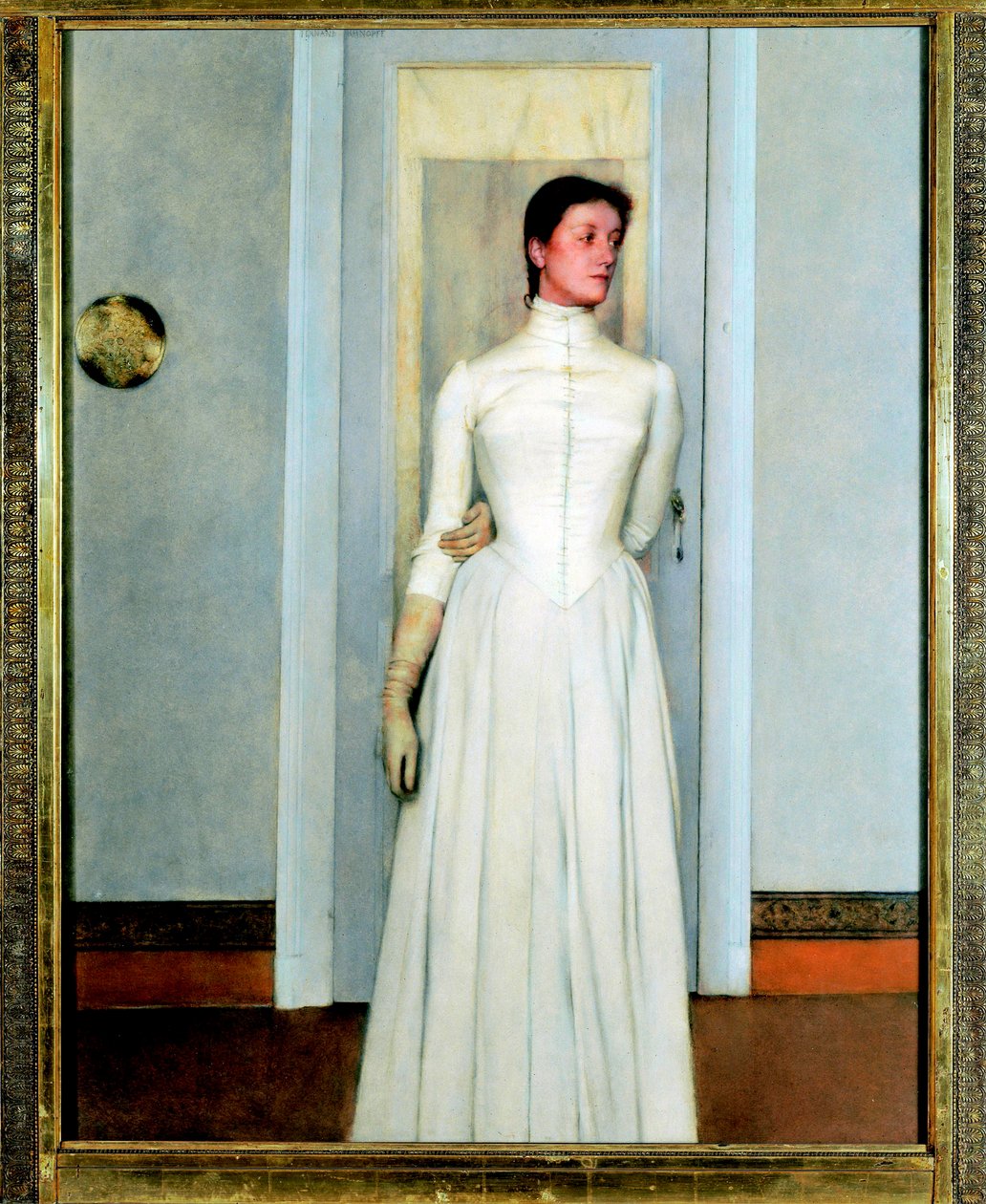 Porträt von Marguerite Khnopff, Schwester des Künstlers von Fernand Khnopff