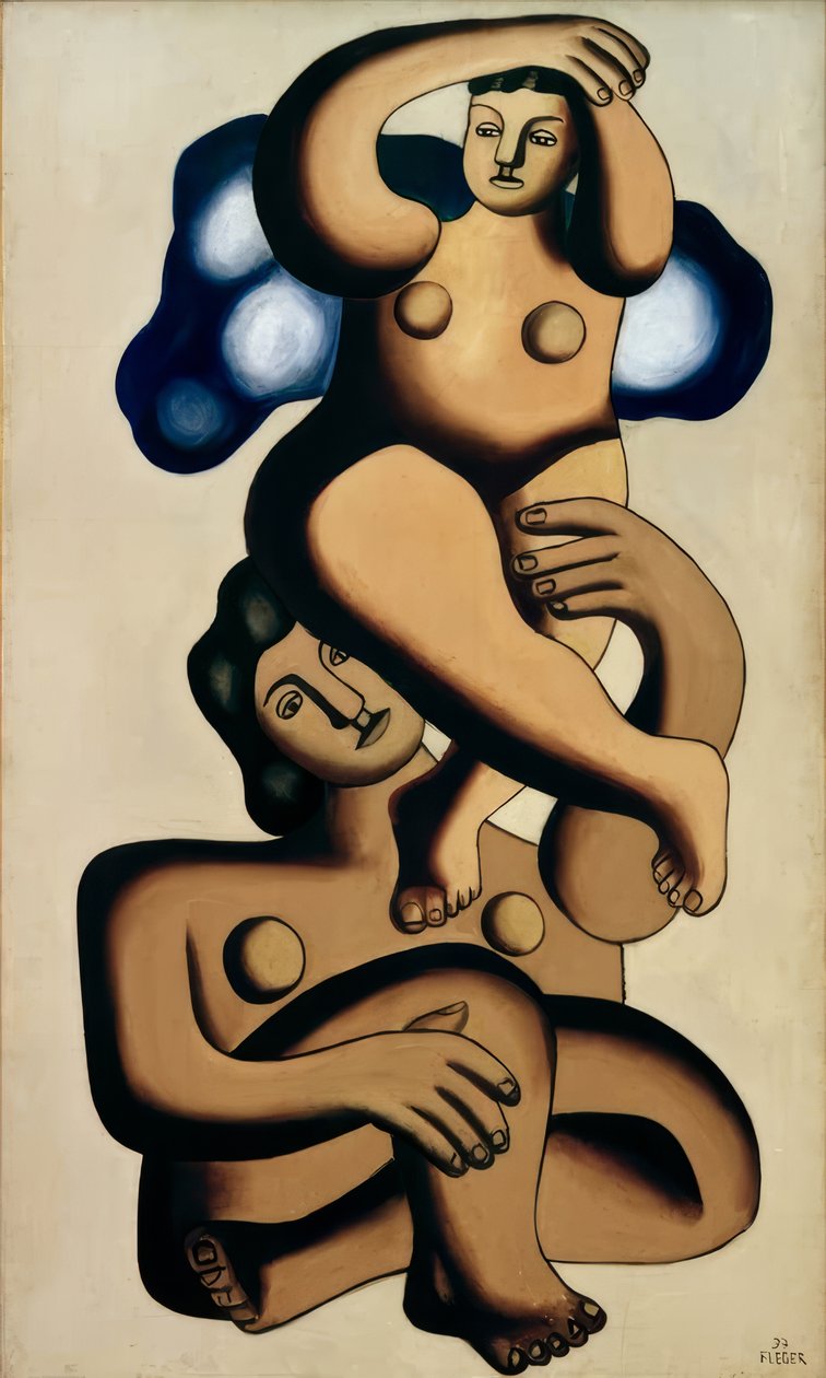 Kompos mit 2 Papageien (Studie) von Fernand Leger