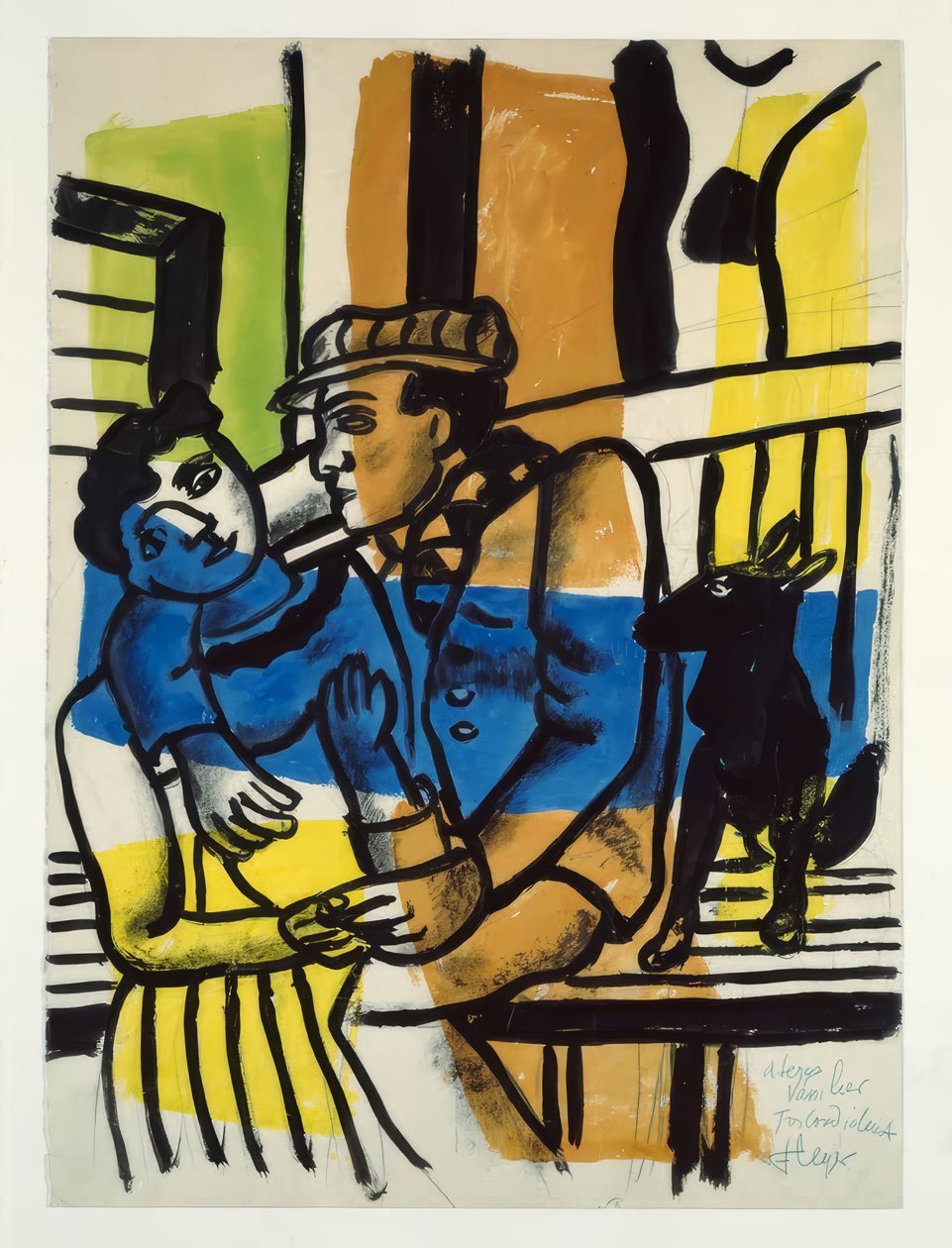 Paar mit Hund von Fernand Leger