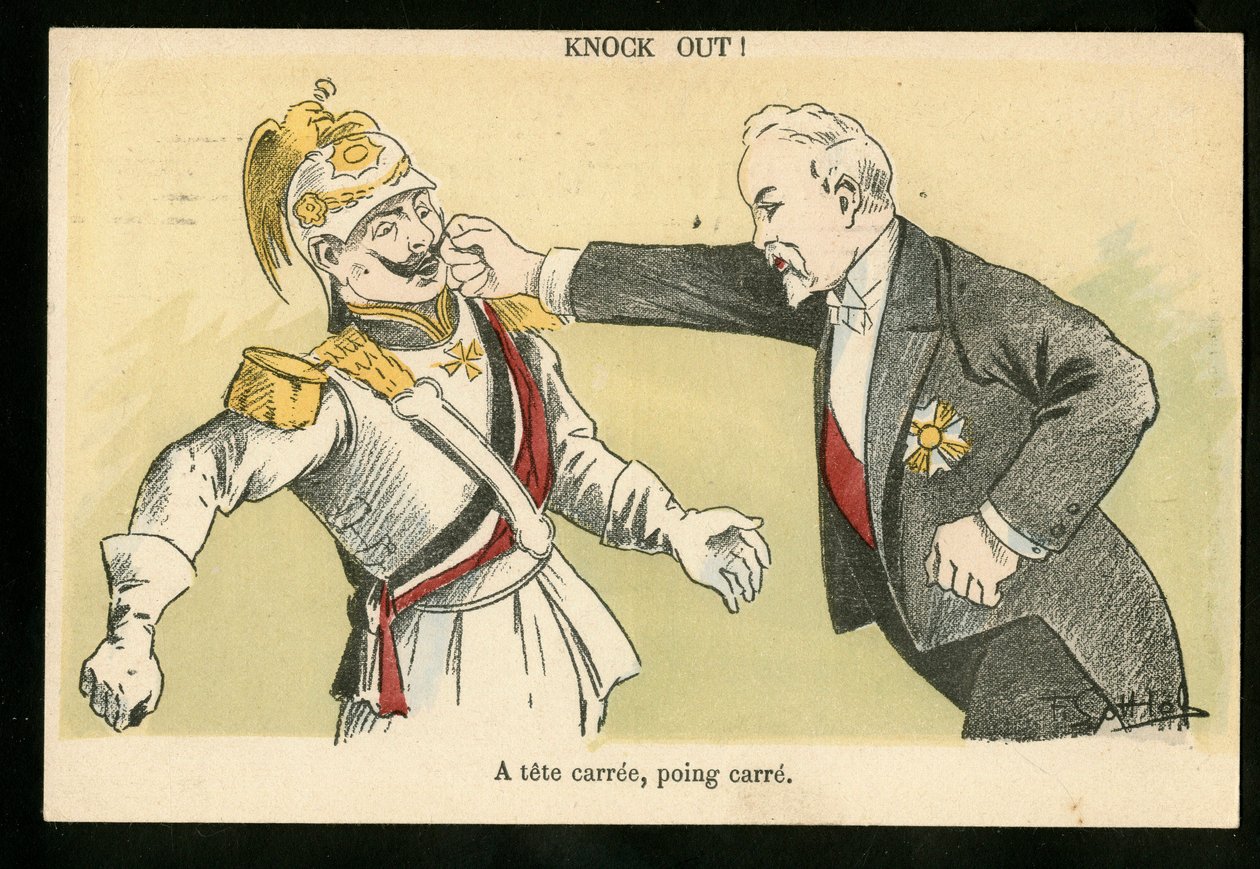 Satirische Postkarte von Fernand Louis Gottlob