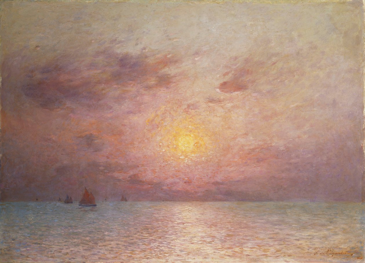 Segeln auf dem Meer, Abend von Fernand Loyen du Puigaudeau
