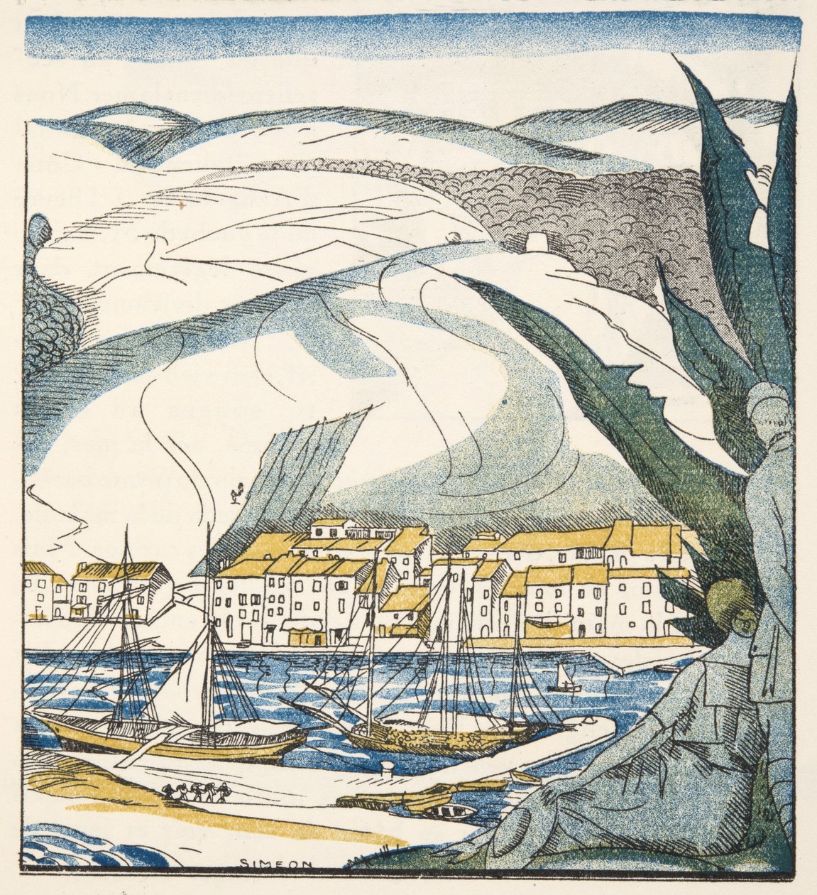Antibes, aus Gazette de Bon Ton, veröffentlicht 1920 von Fernand Siméon
