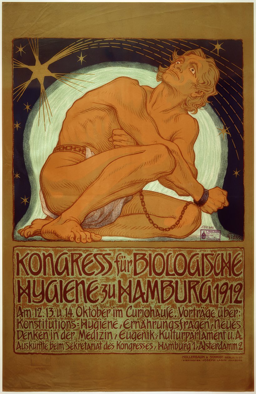 Kongress für Biologische Hygiene zu Hamburg 1912 (Poster, 1912) von Fidus