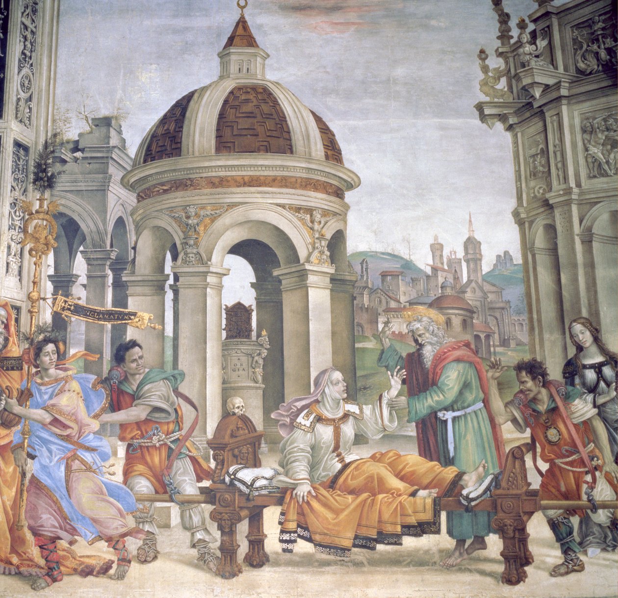 Die Auferweckung der Drusiana, aus der Strozzi-Kapelle, 1502 von Filippino Lippi