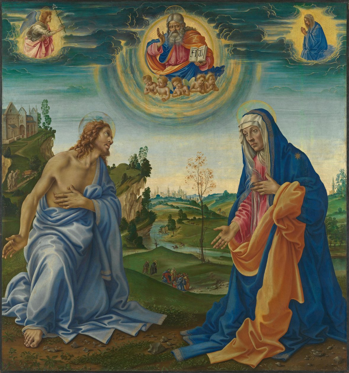 Die Fürbitte Christi und Mariae von Filippino Lippi