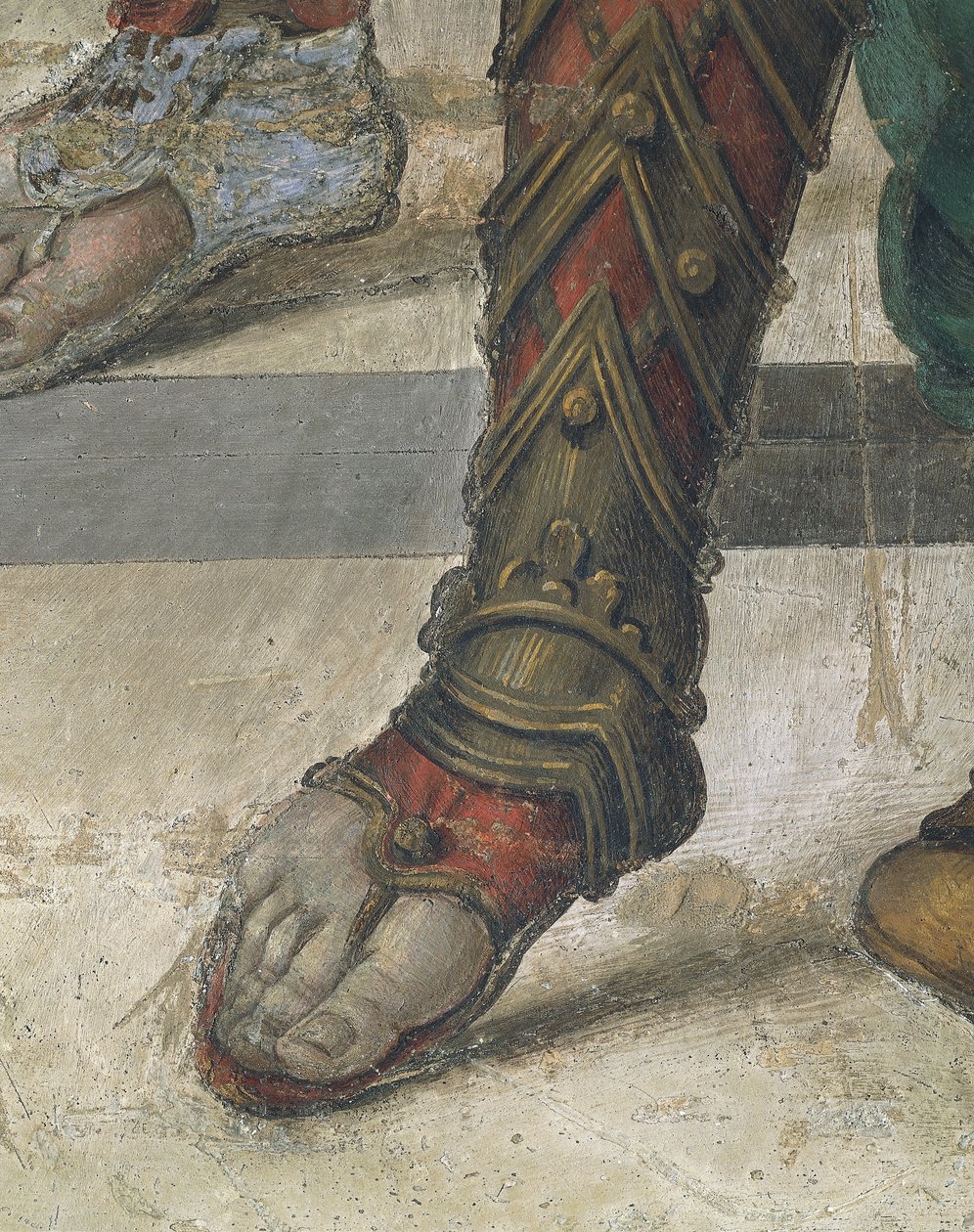 Heiliger Philipp vertreibt den Drachen aus dem Tempel von Hieropolis von Filippino Lippi (Detail) von Filippino Lippi