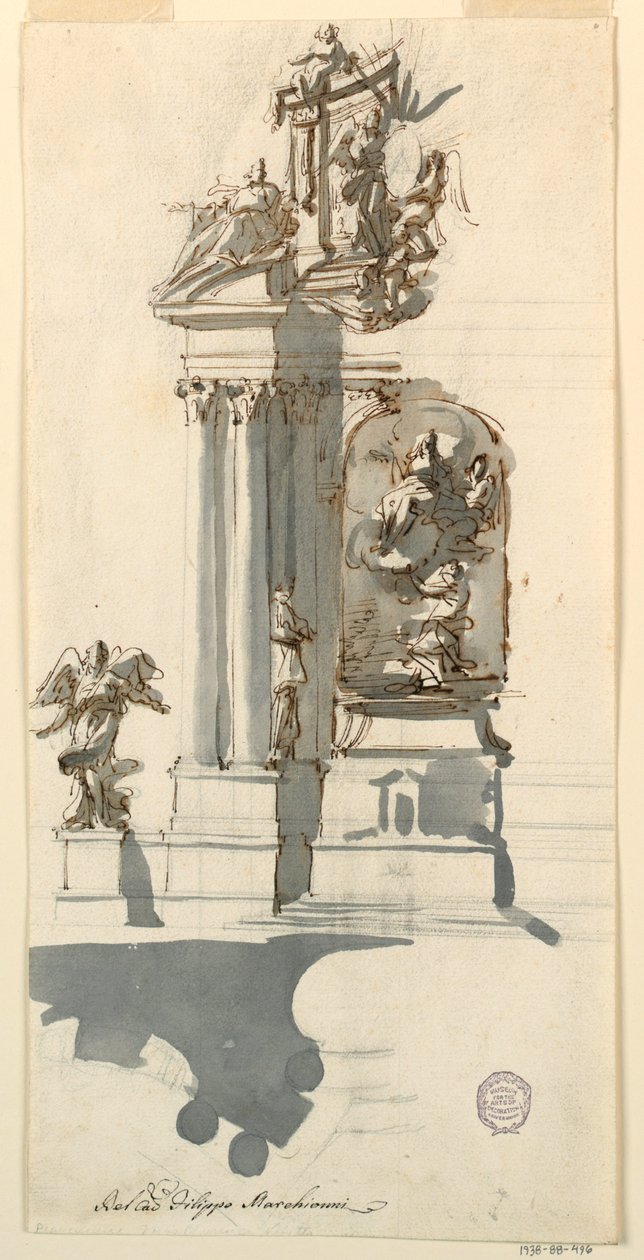 Entwurf für einen Altar von Filippo Marchionni