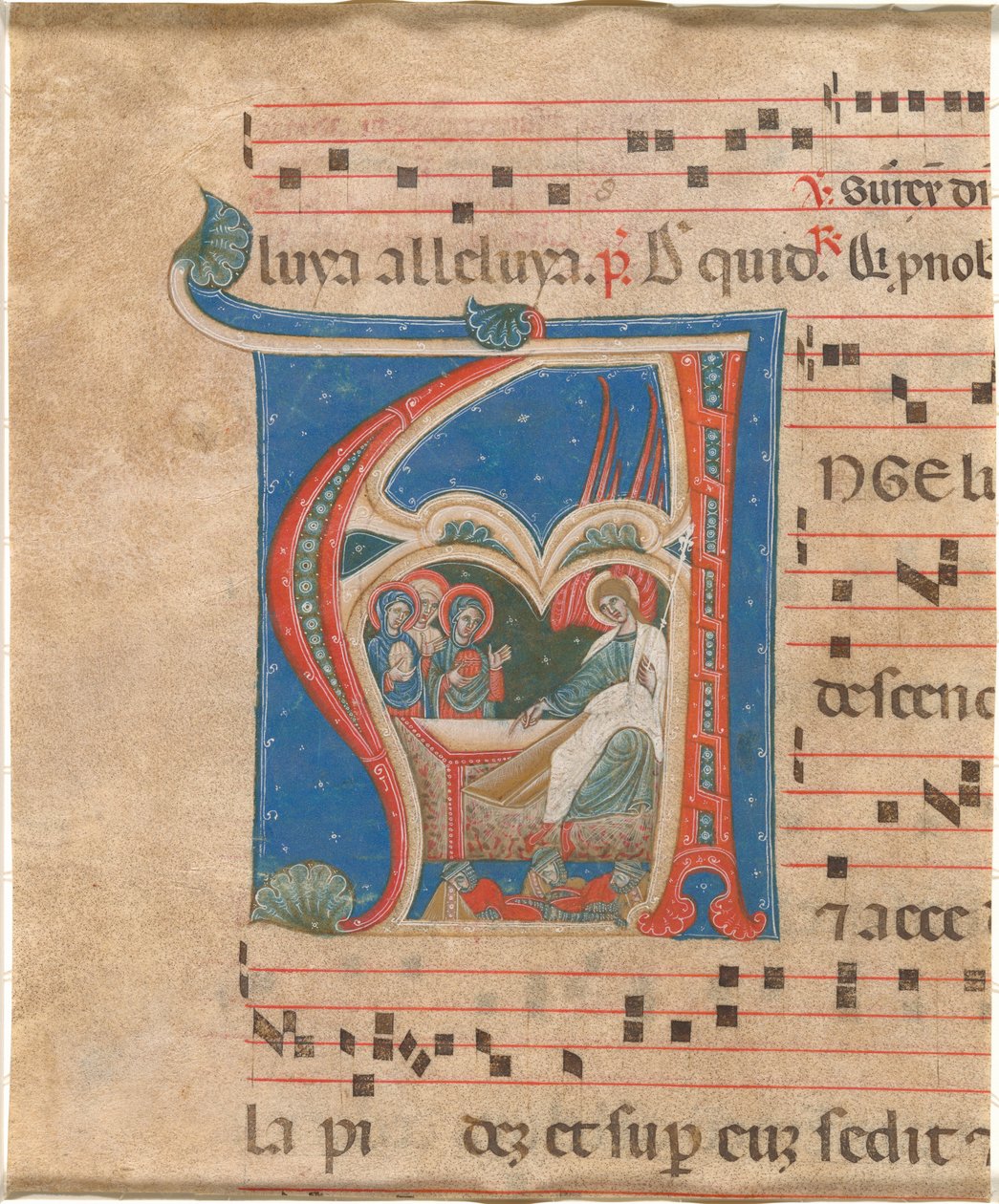 Die drei heiligen Frauen am Grab von First Master of the Cortona Antiphonaries