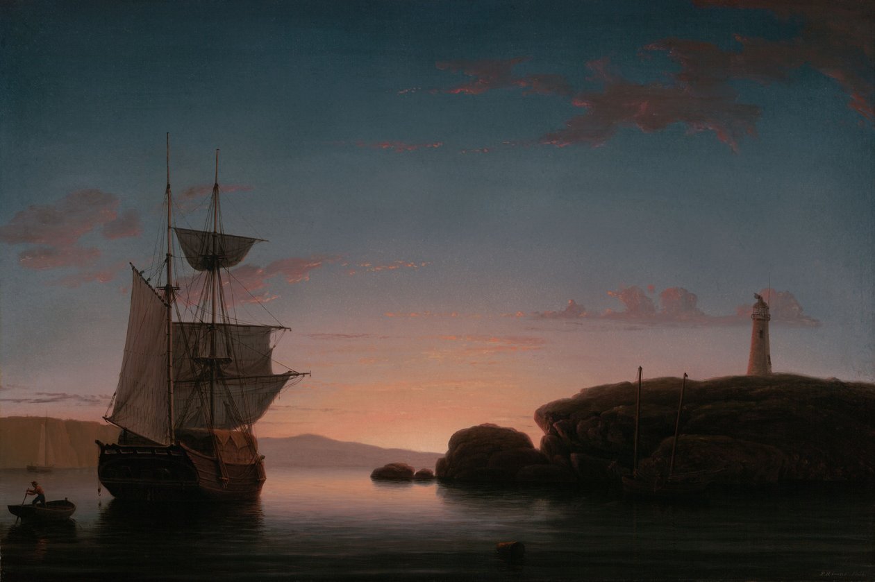 Leuchtturm in Camden, Maine von Fitz Henry Lane