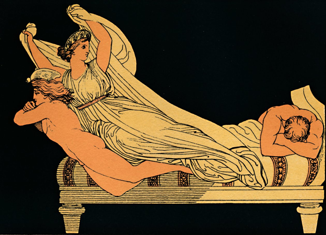 Die leere Freude, die in den Träumen der Nacht wohnt, 1880 von Flaxman