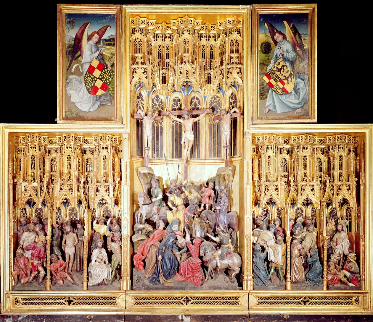Zentraler Abschnitt des Ambierle-Altarbildes, 1460-66 von Flemish School