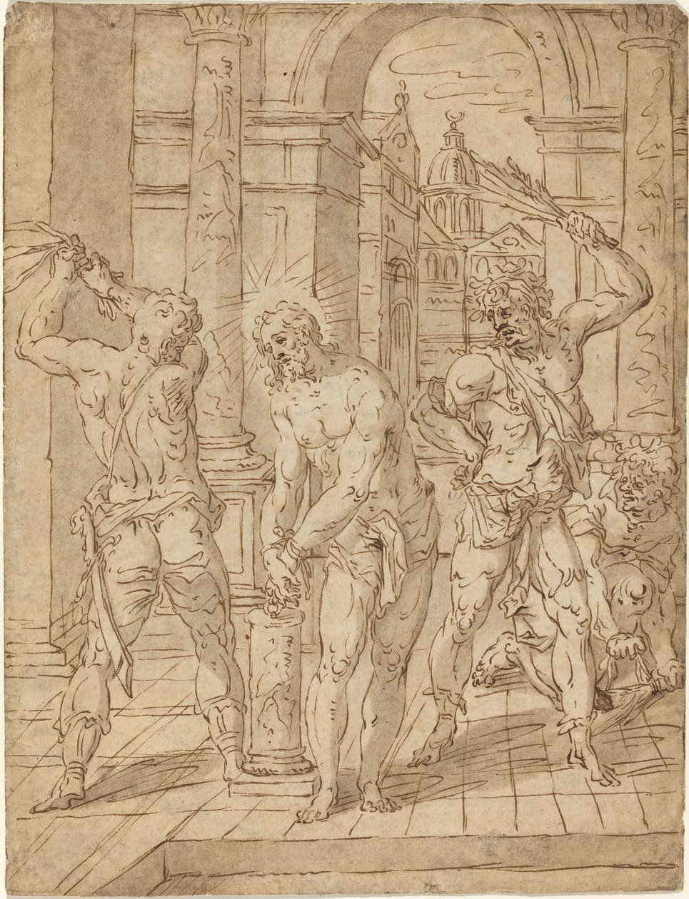 Die Geißelung Christi von Flemish 17th Century after Hendrik de Clerck