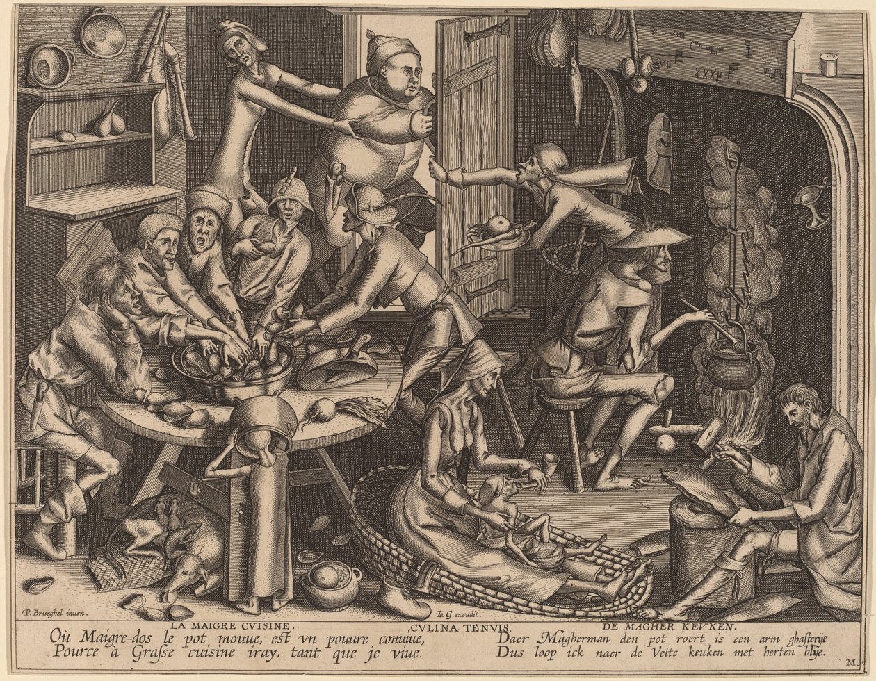 Die dünne Küche von Flemish 17th Century, after Pieter van der Heyden, after Pieter Bruegel the Elder