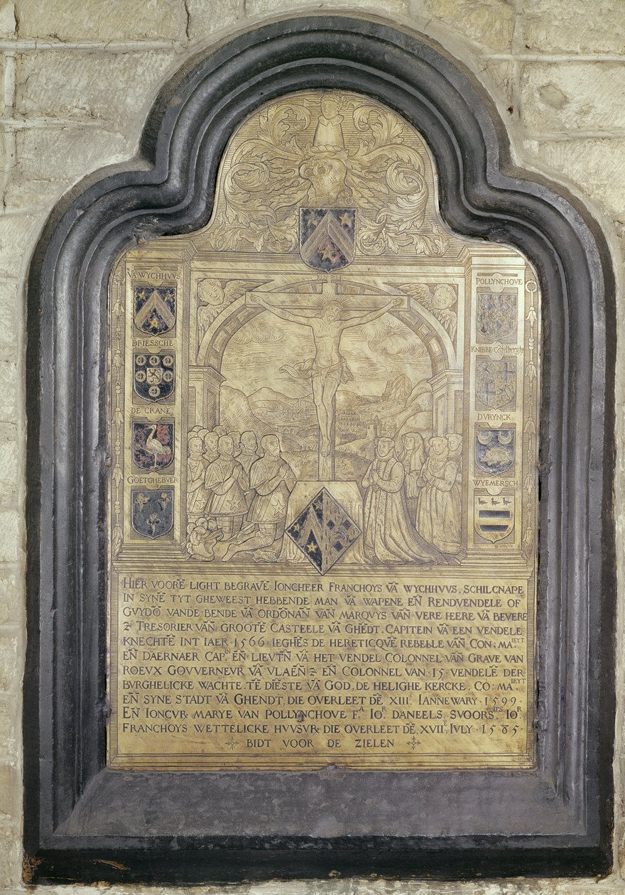 Epitaph von Francois van Wychhuus, Ende des 16. Jahrhunderts von Flemish School