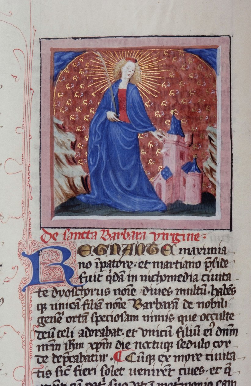 Ms Gen 1111 Seite aus der Legenda Aurea, Brügge, ca. 1400-10 von Flemish School