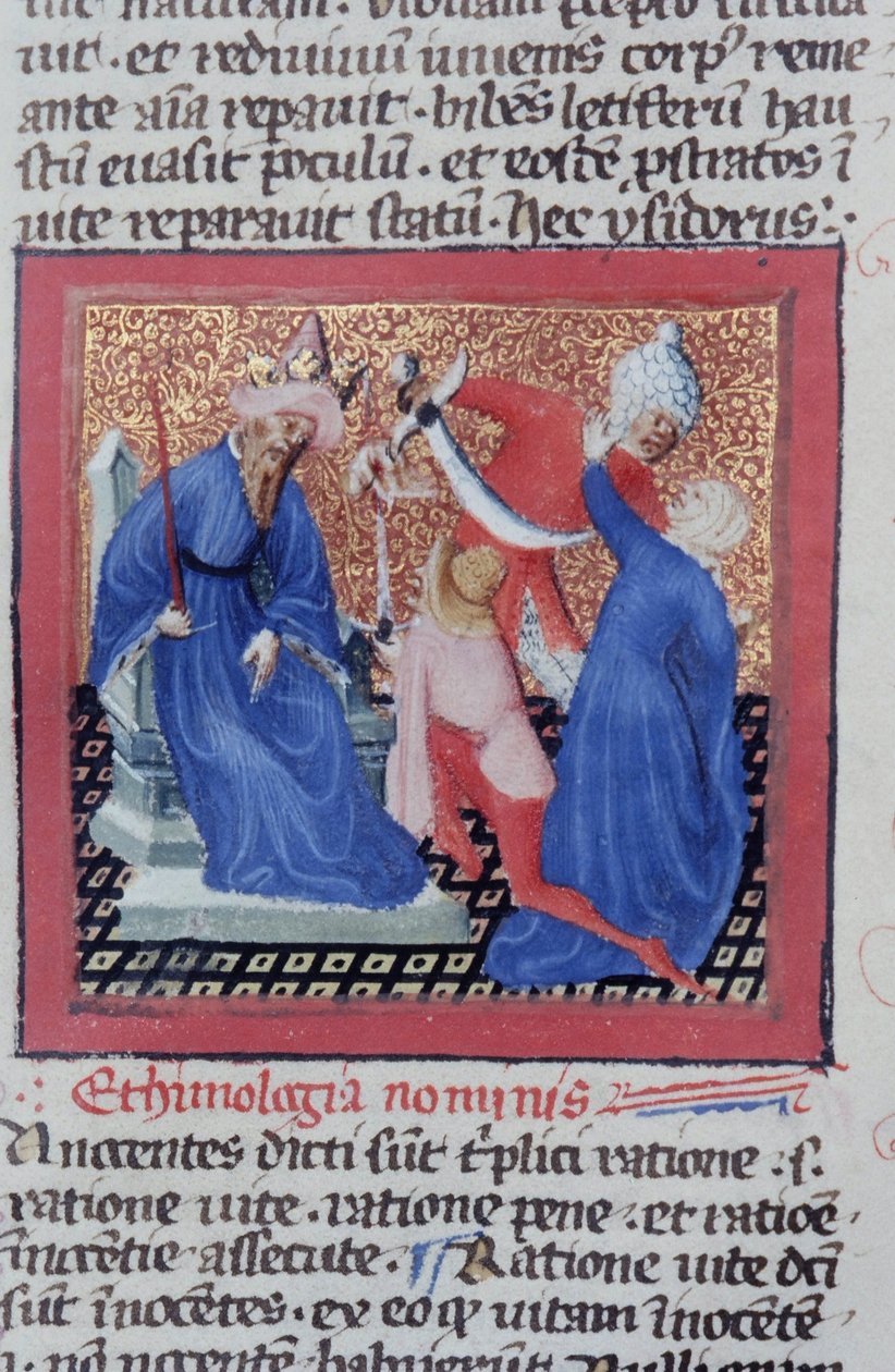 Ms Gen 1111 Seite aus der Legenda Aurea, Brügge, ca. 1400-10 von Flemish School