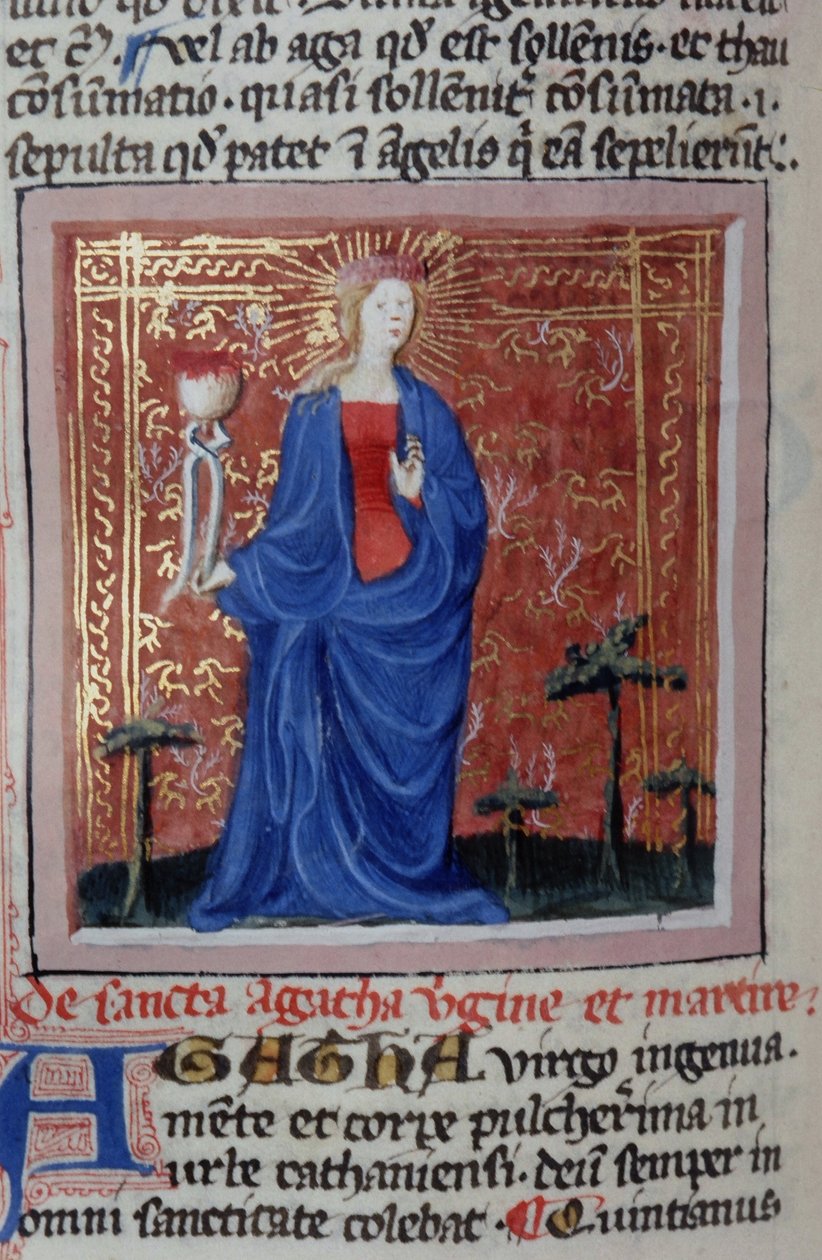 Ms Gen 1111 Seite aus der Legenda Aurea, Brügge, ca. 1400-10 von Flemish School