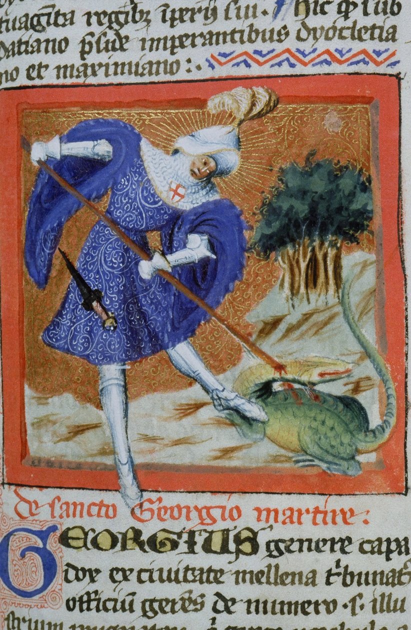Ms Gen 1111 Seite aus der Legenda Aurea, Brügge, ca. 1400-10 von Flemish School