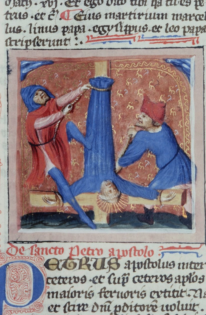 Ms Gen 1111 Seite aus der Legenda Aurea, Brügge, ca. 1400-10 von Flemish School