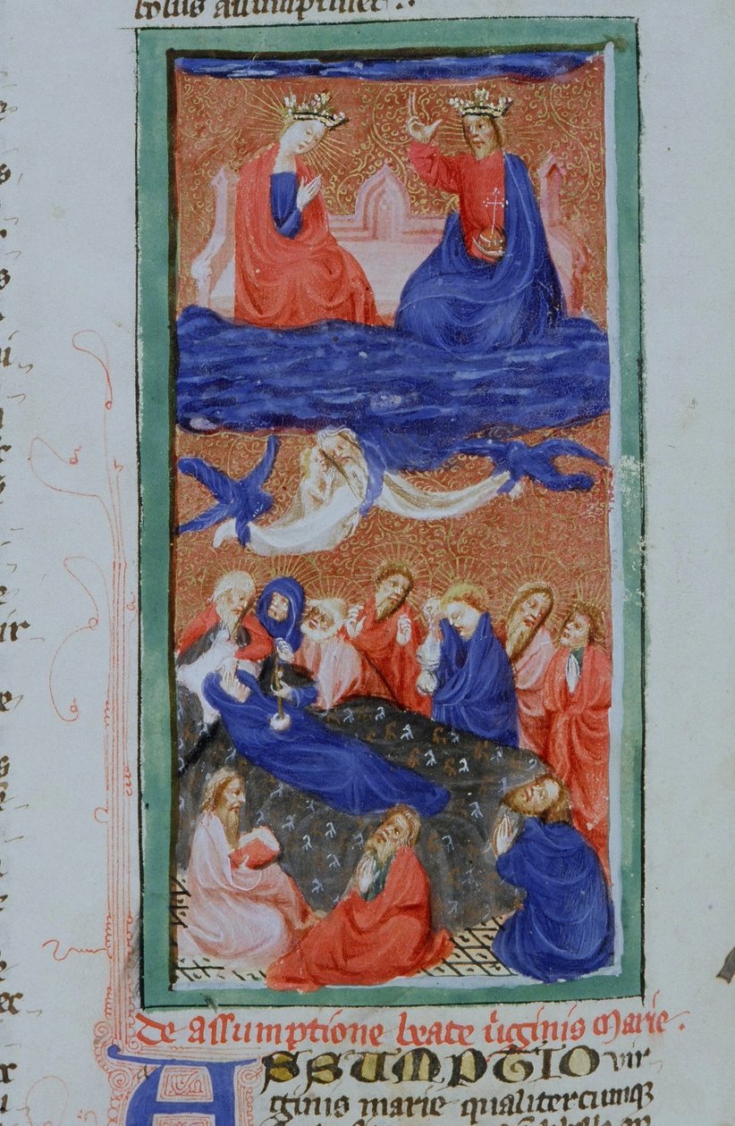 Seite aus der Legenda Aurea, Brügge, ca. 1400-10 von Flemish School