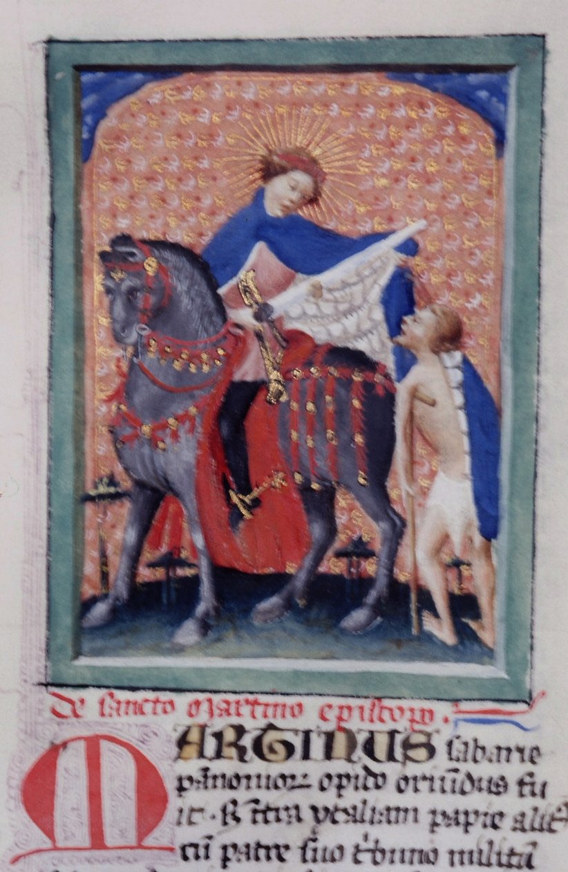 Seite aus der Legenda Aurea, Brügge, ca. 1400-10 von Flemish School