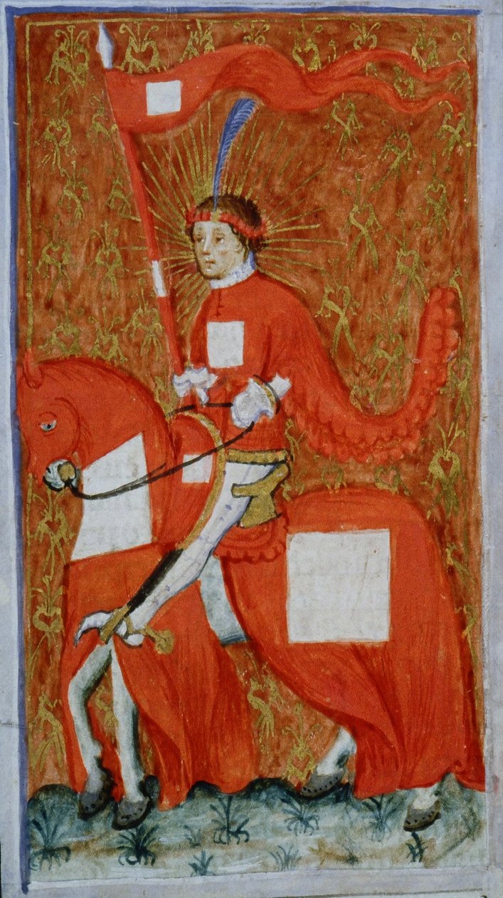 Seite aus der Legenda Aurea, Brügge, ca. 1400-10 von Flemish School