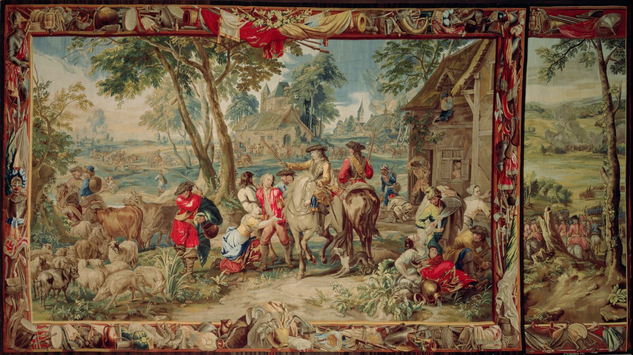 Plünderung, aus der Serie Militärwissenschaft, Werkstatt von Judocus de Vos, ca. 1715-24 von Flemish School