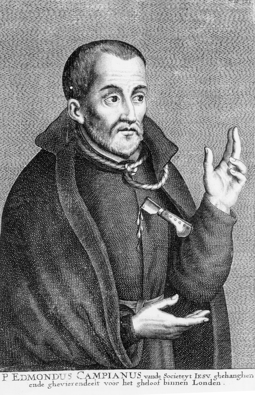 Heiliger Edmund Campion, nach einem Druck von Jacques Neeffs von Flemish School