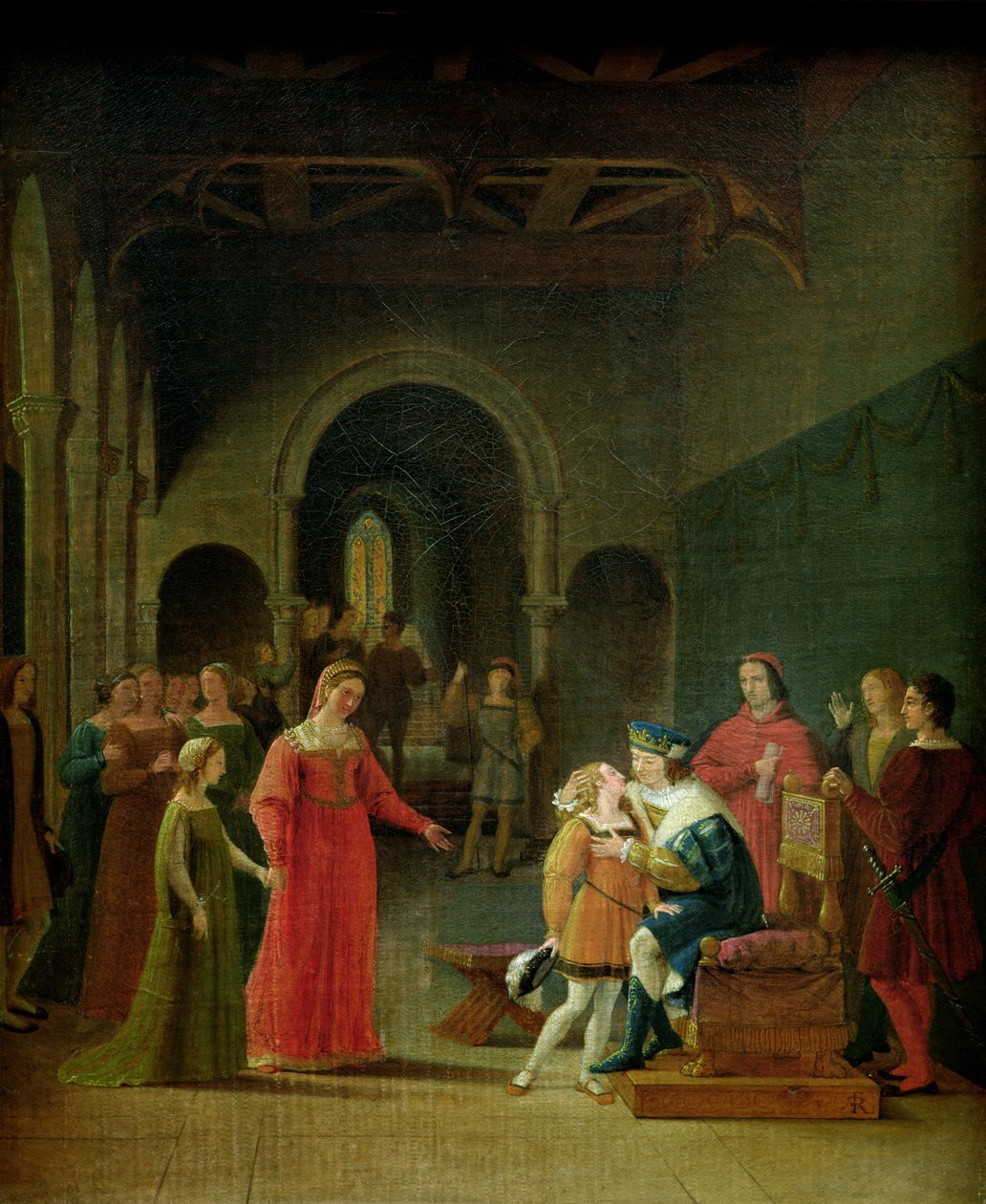Franz I. (1494-1547) wird Ludwig XII. (1462-1515) vorgestellt von Fleury François Richard