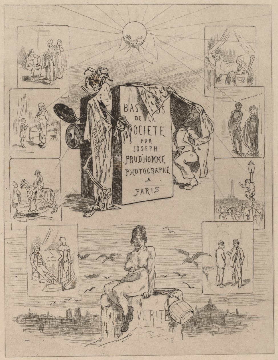 Frontispiz: Der Abschaum der Gesellschaft Las bas-fonds de la societe von Félicien Rops