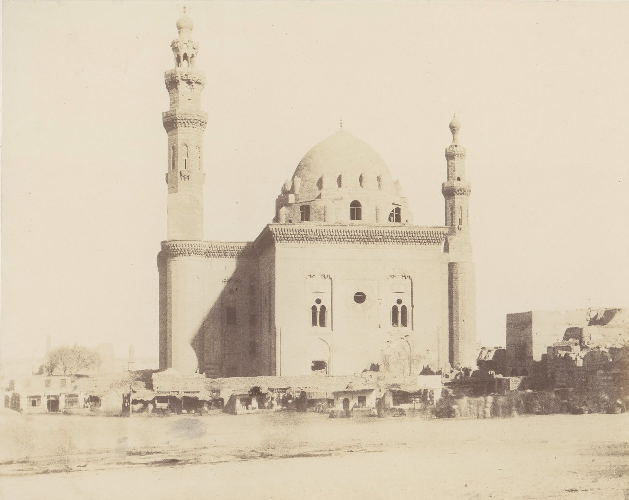 Le Kaire, Moschee des Sultans Haçan das Grabmal, 1851-52, gedruckt 1853-54 von Félix Teynard