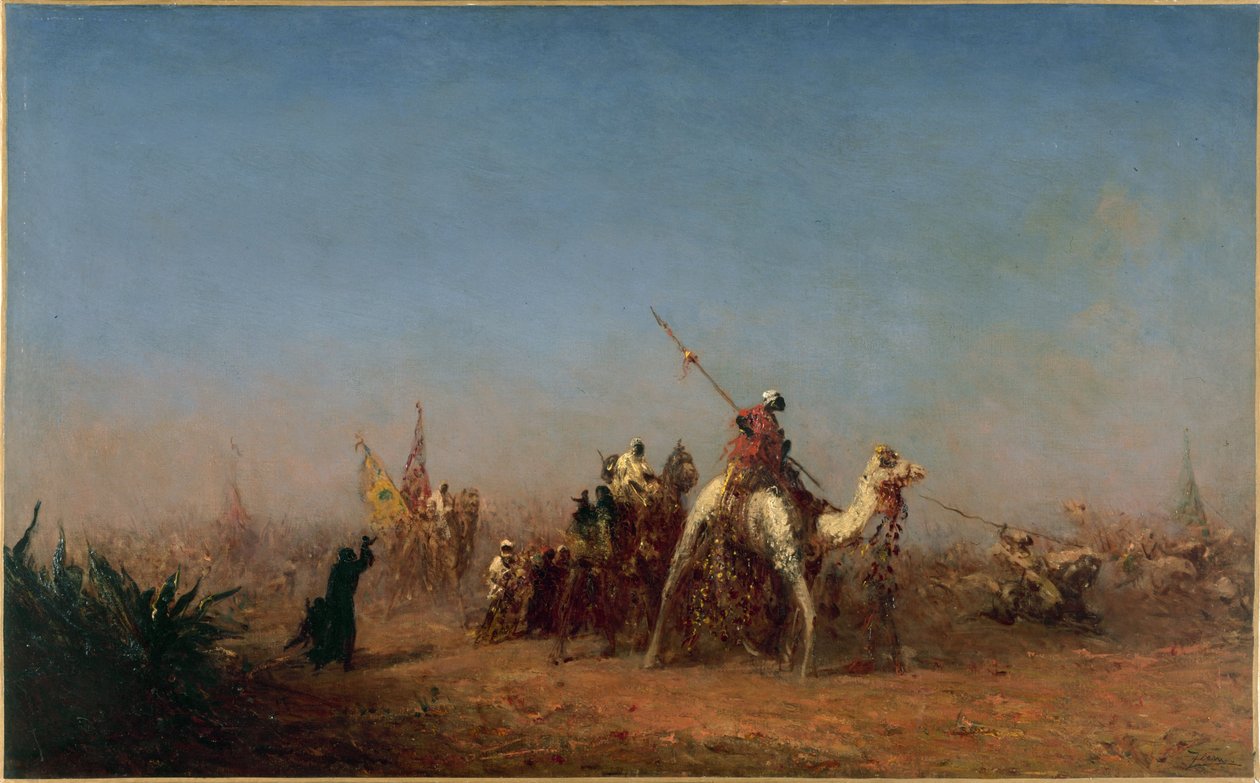 Karawane auf dem Weg nach Mekka, zwischen 1880 und 1885 von Félix Ziem