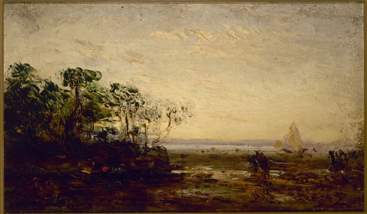 Martigues, Dämmerungseffekt, zwischen 1850 und 1900 von Félix Ziem
